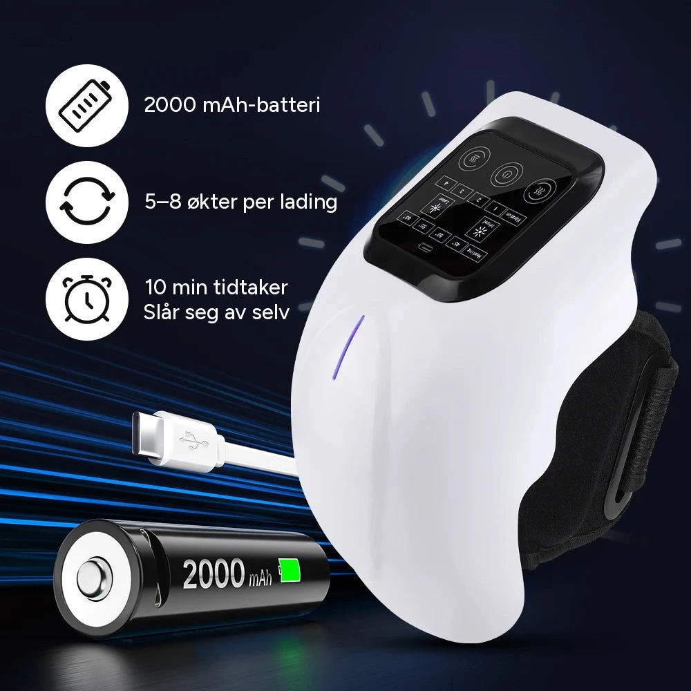 Oppladbart 2000 mAh-batteri og automatisk avslåing etter 10 minutter